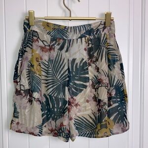 WALTER BAKER Janelle High Waist Shorts Key Largo Tropical Floral Print Size 2